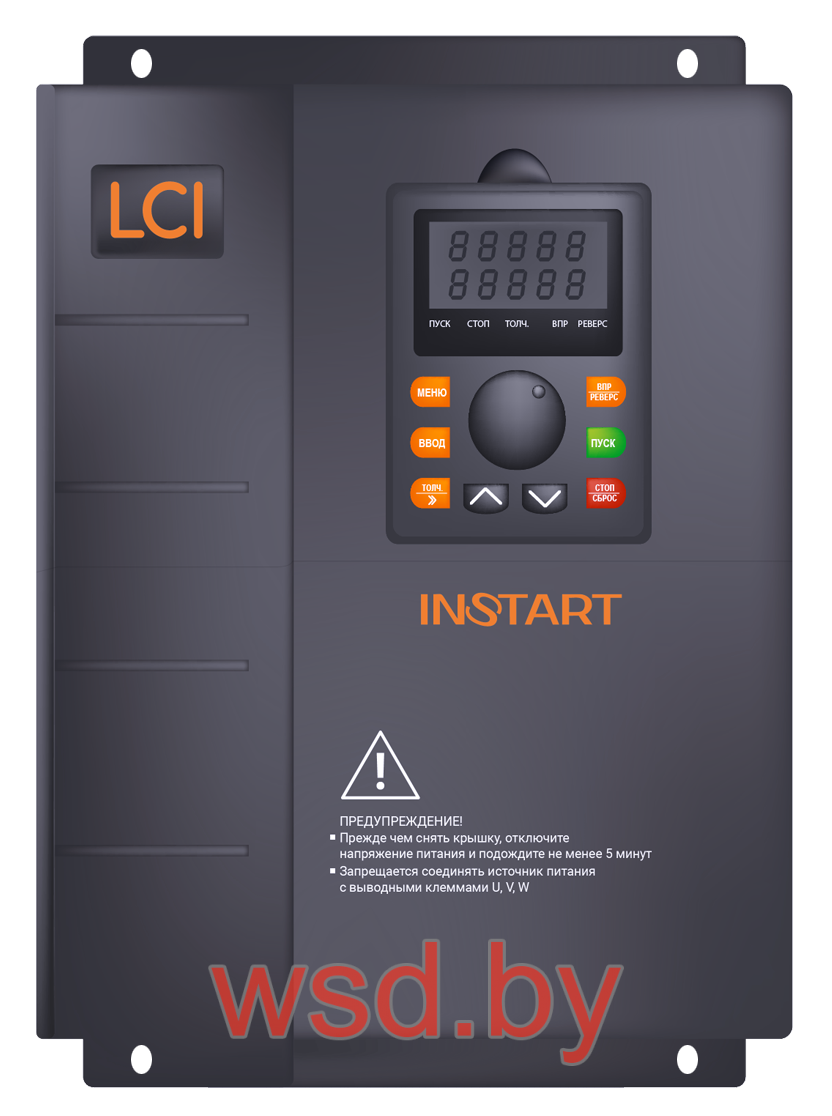 Преобразователь частоты INSTART  LCI-G30/P37-4 30/37 кВт 60/75 А 3 ~ 380В ± 15% 50/60Гц -